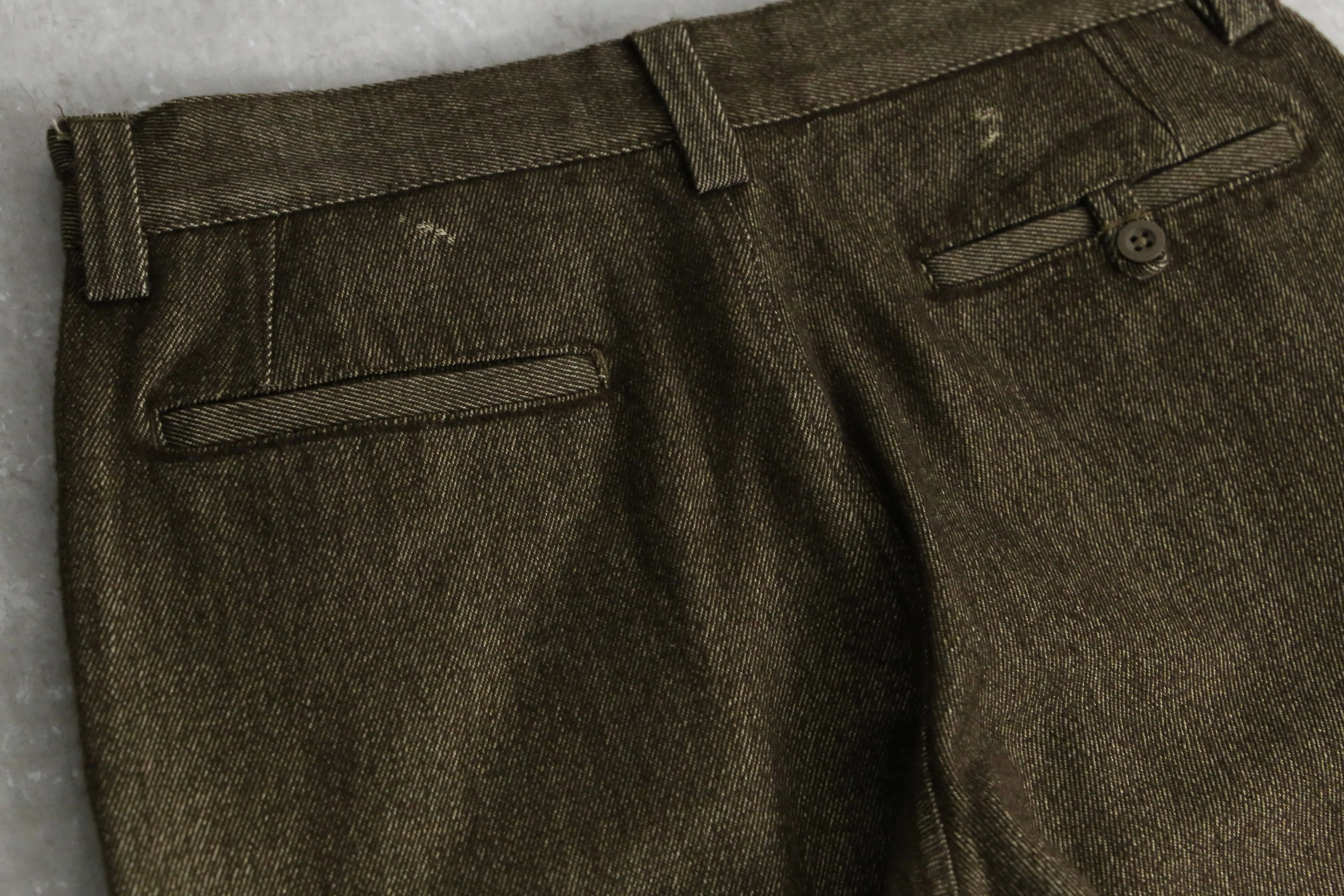 90’s "GAP" brown cotton × wool wide tapered pants
