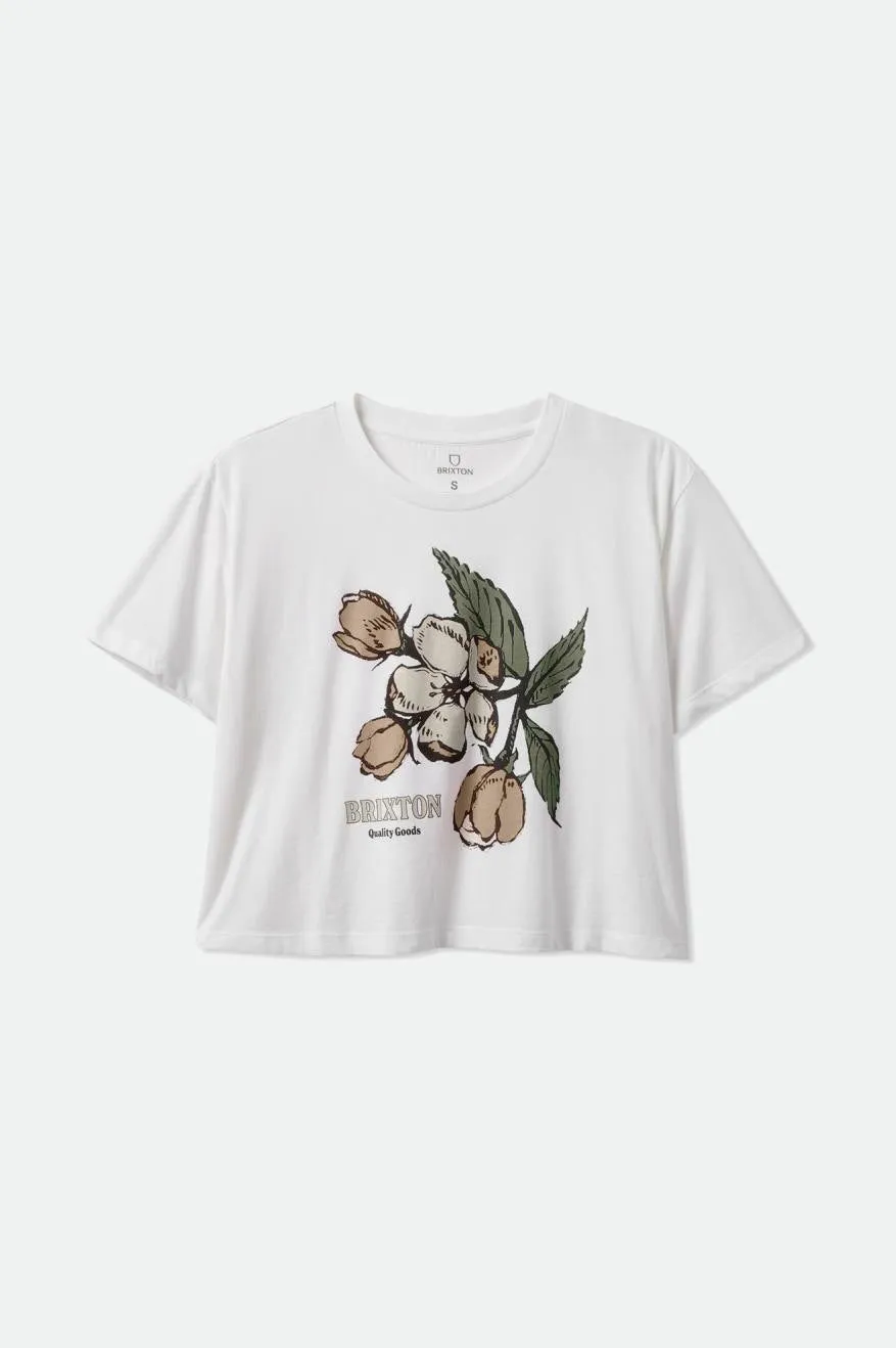 Apple Blossom S/S Boxy Tee - White