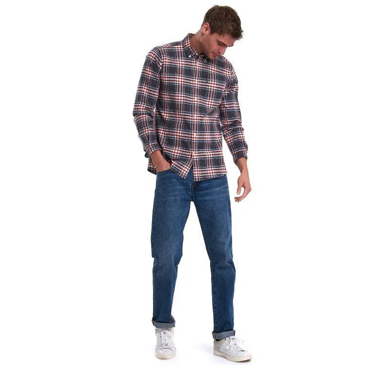 Barbour Highland Check 11 Tailored Mens Shirt - Grey Marl