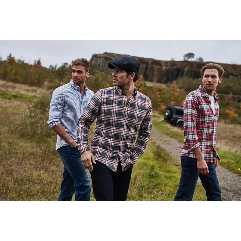 Barbour Highland Check 11 Tailored Mens Shirt - Grey Marl