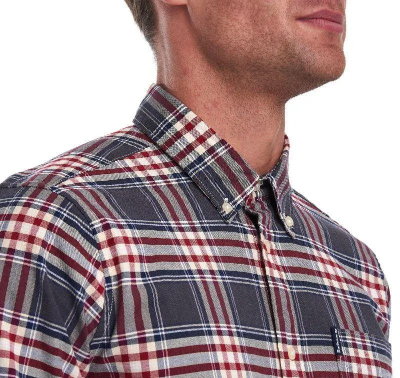 Barbour Highland Check 11 Tailored Mens Shirt - Grey Marl