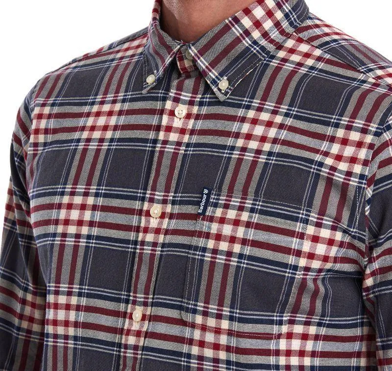 Barbour Highland Check 11 Tailored Mens Shirt - Grey Marl