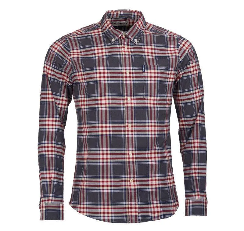 Barbour Highland Check 11 Tailored Mens Shirt - Grey Marl