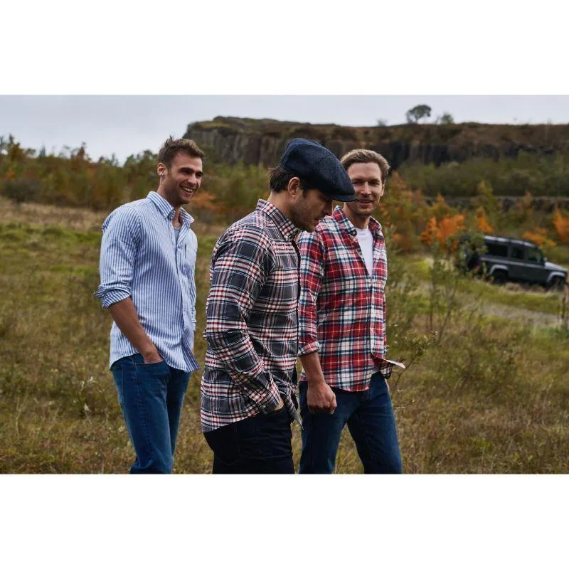 Barbour Highland Check 11 Tailored Mens Shirt - Grey Marl