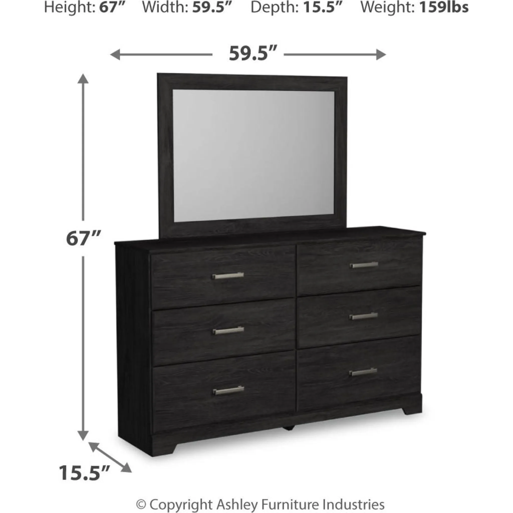 Belachime Dresser and Mirror