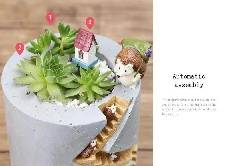 Creative Cozy Minimal Animal Life Flower Pot