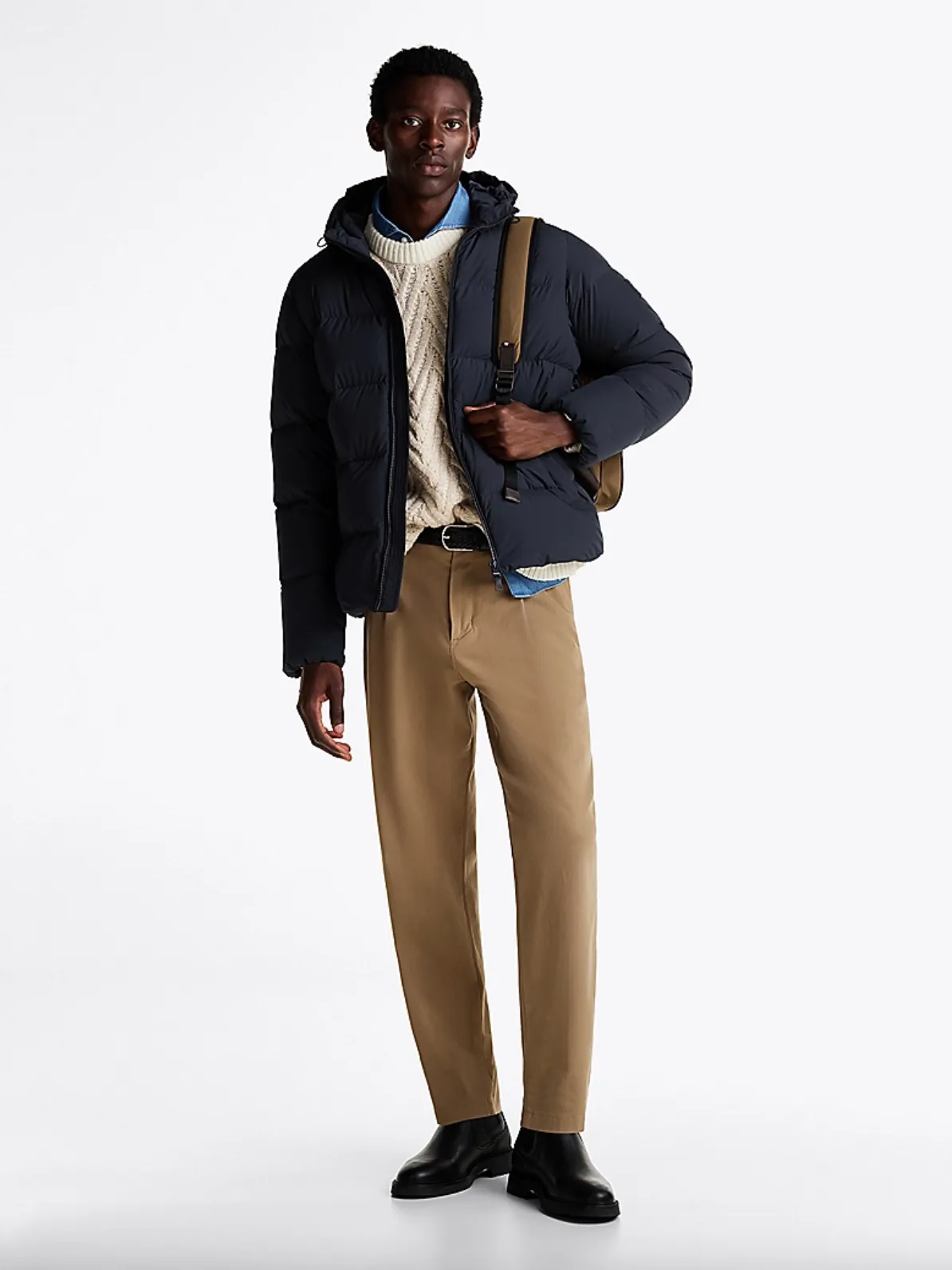 Dunjakke down hooded puffer jacket