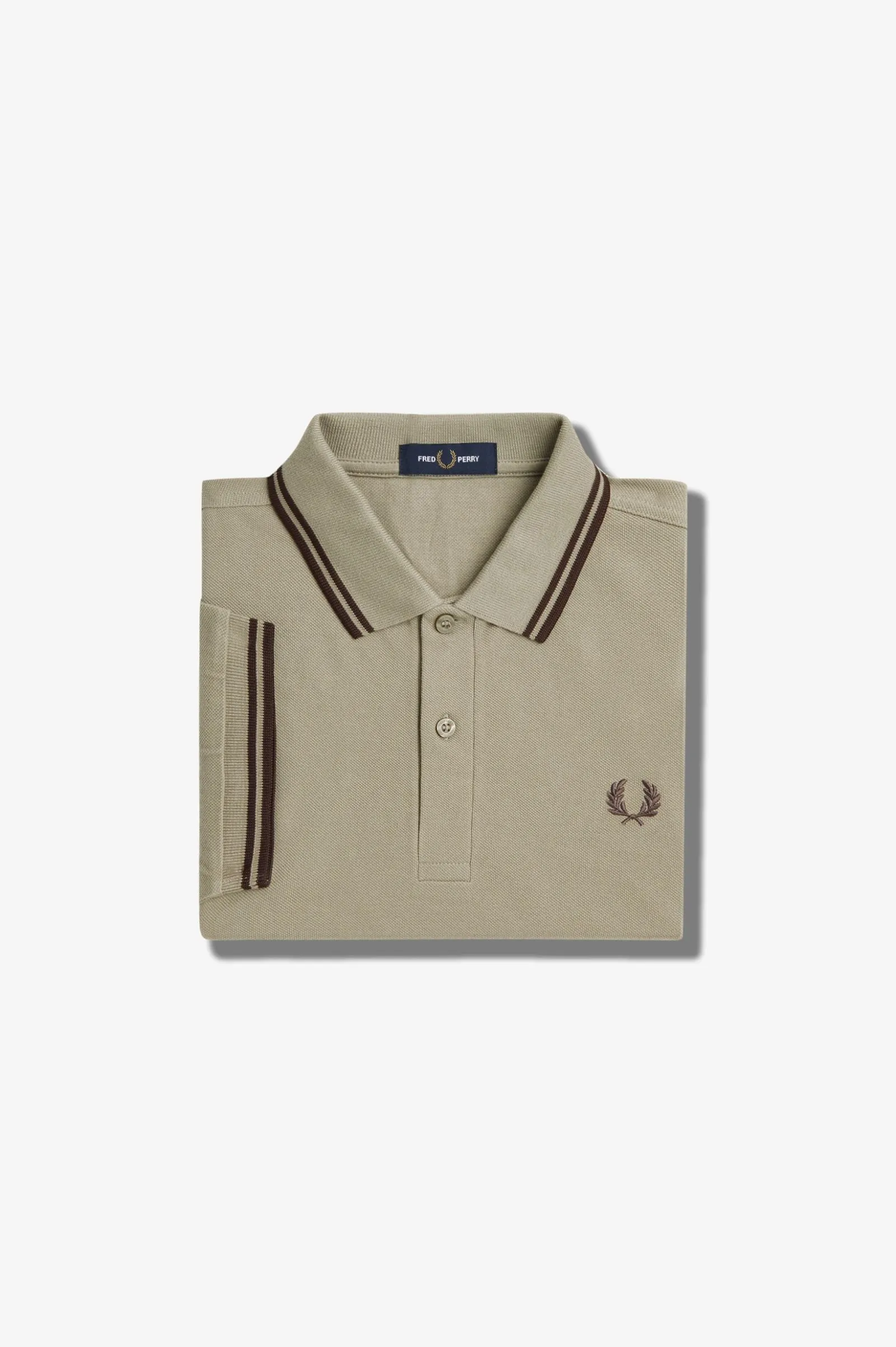 Fred Perry Twin Tipped Polo Warm Grey / Brick