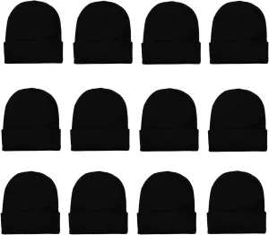 Gelante Unisex Beanie Cap Knitted Warm Solid Color and Multi-Color Multi-Packs
