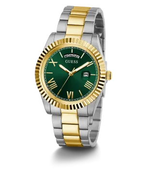 GUESS Mens 2-Tone Day/Date Watch