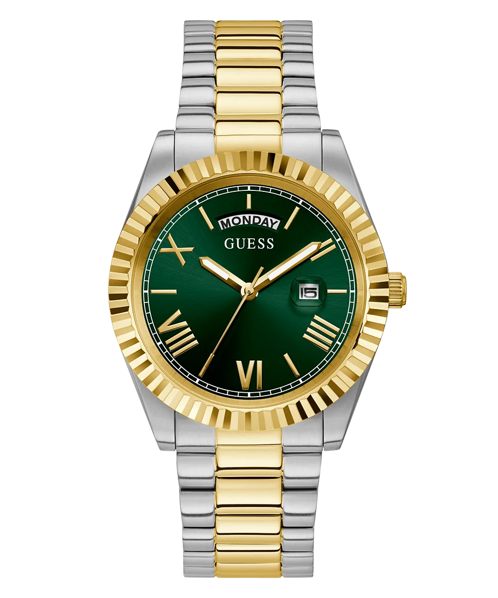 GUESS Mens 2-Tone Day/Date Watch