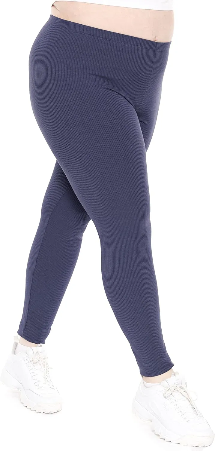 Oh So Soft Women's Plus Size Knee Length and Full Length Leggings | X-Large - 7X