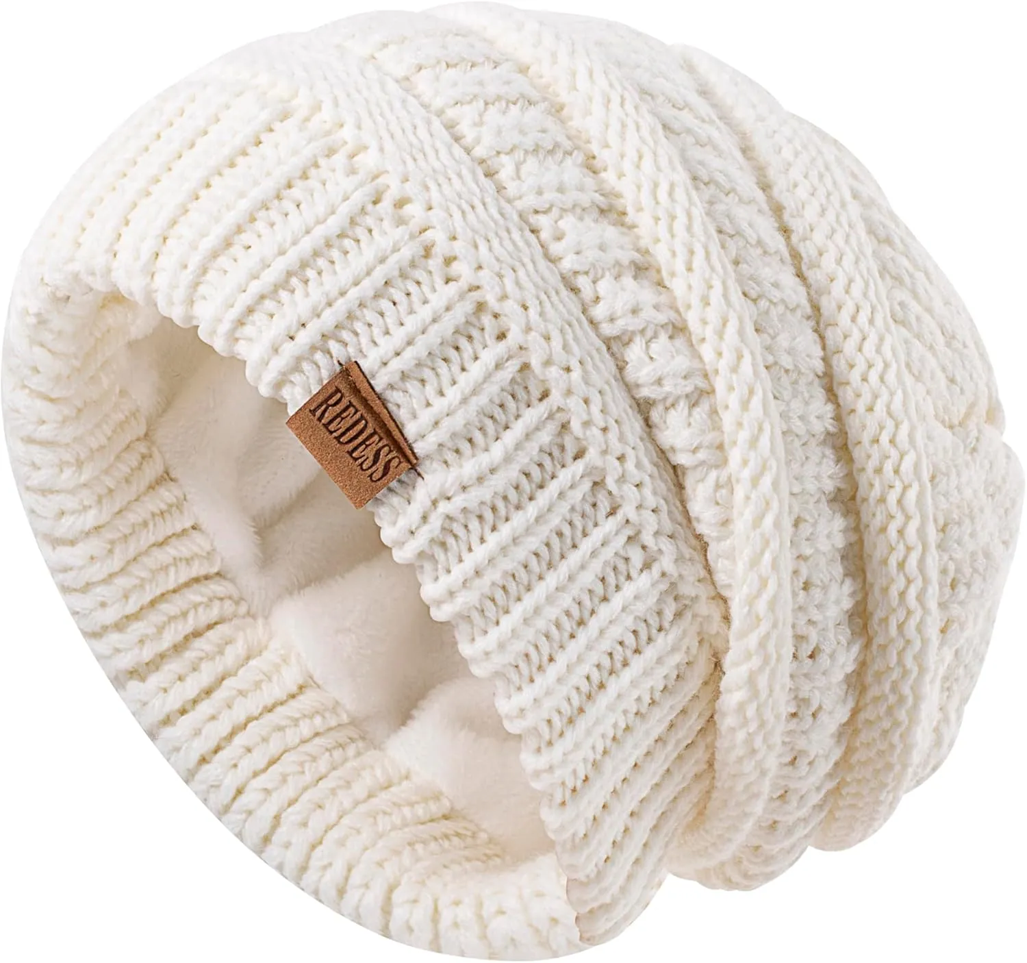 REDESS Slouchy Beanie Hat for Men and Women Winter Warm Chunky Soft Oversized Cable Knit Cap