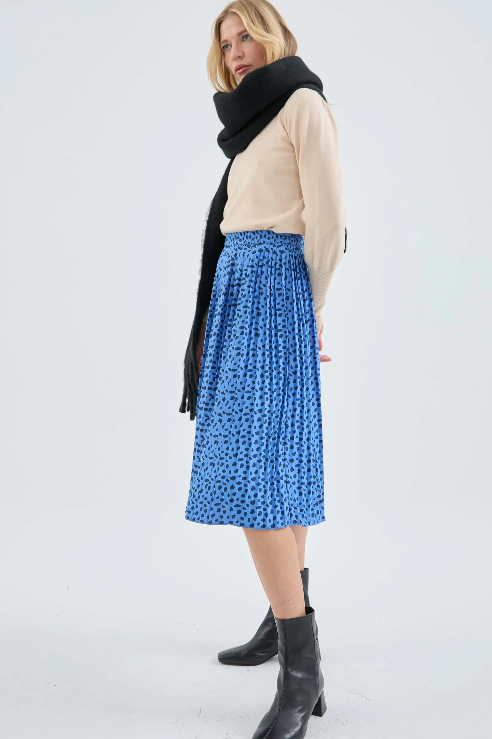 Spotted Midi Skirt-FINAL SALE