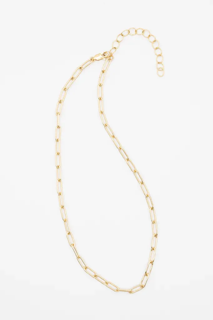 Susan Rifkin Gold Paperclip Necklace