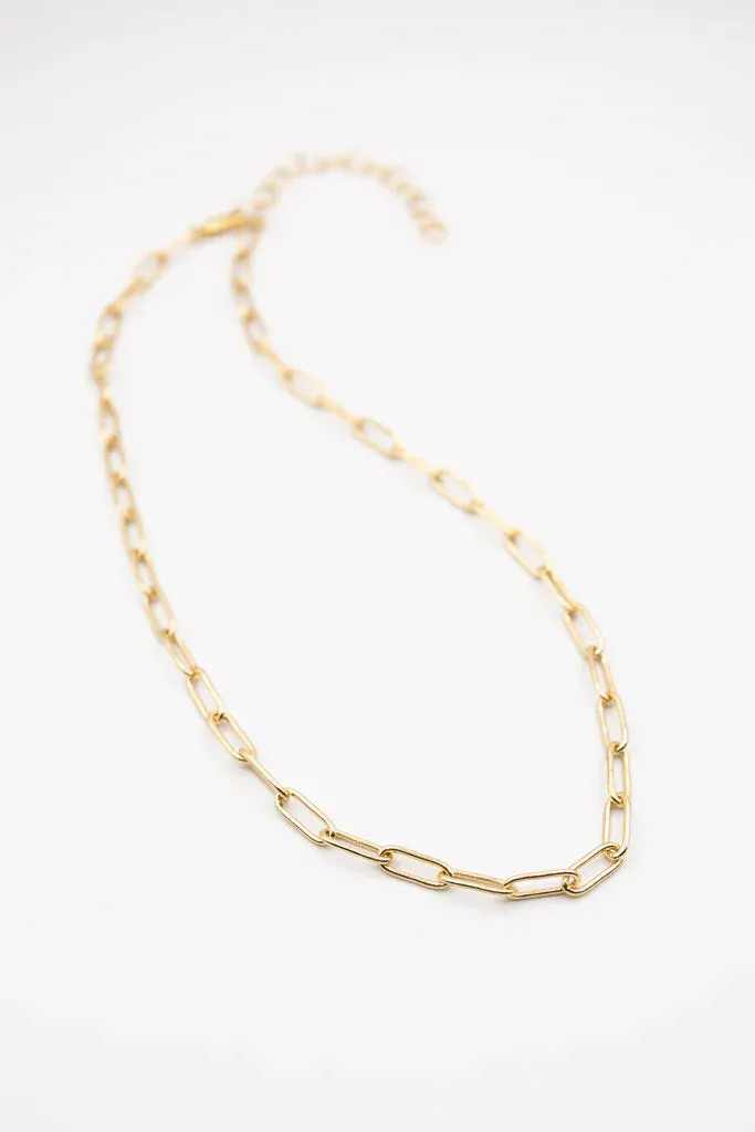 Susan Rifkin Gold Paperclip Necklace
