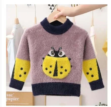 Unisex Animal Cartoon Design Sweater For Kids