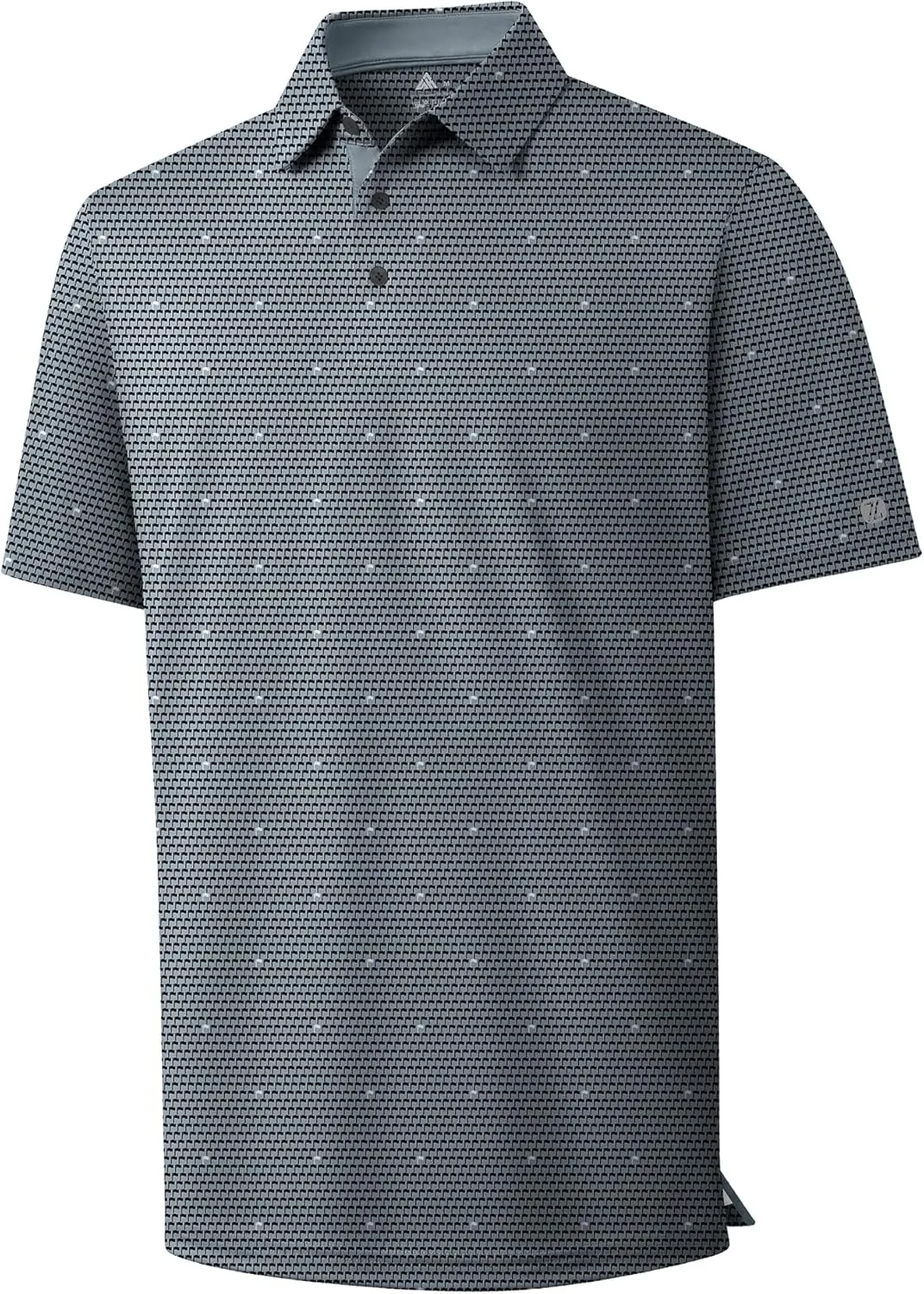 ZITY Men's Golf Polo Shirt Short Sleeve Performance Moisture Wicking Collared Print Shirt for Golf and Casual Wear